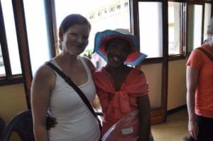 Mercy Ships nurse with patient
