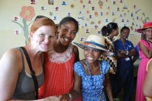 Mercy Ships nurse and children