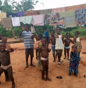 Children from Benin laughing at us Yovos as we stopped at a clinic