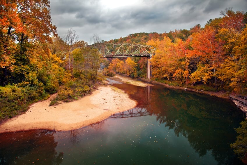 Buffalo River in Arkansas in autumn