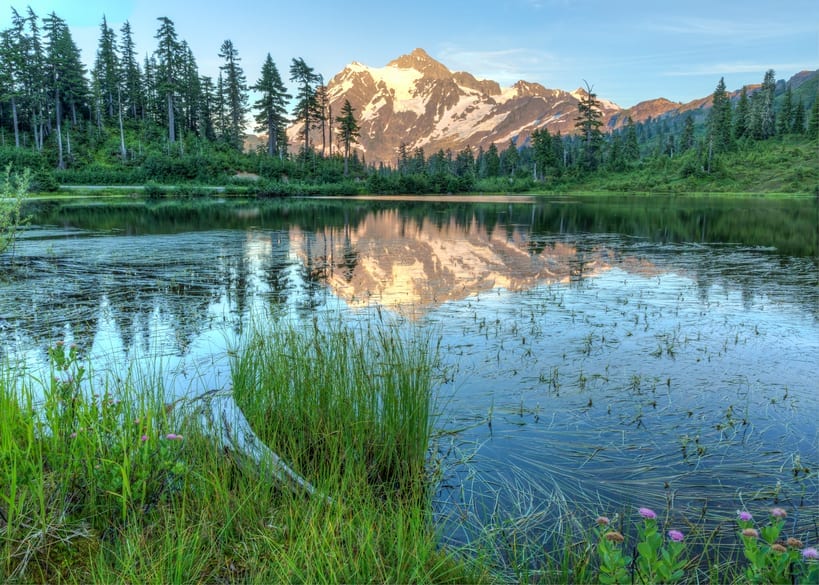 Mount Shuksan in North Cascades National Park in Whatcom County, Washington