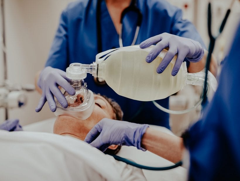 travel nurse with patient