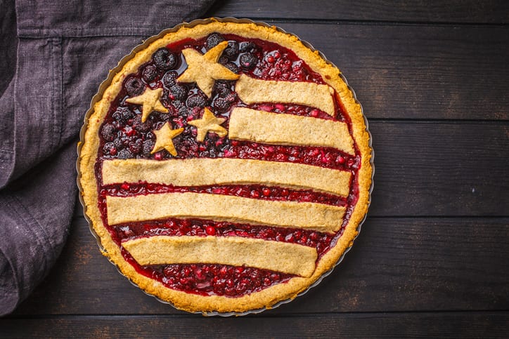 Berry pie for Fourth of July
