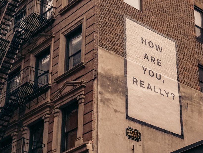 How are You Really poster on side of building