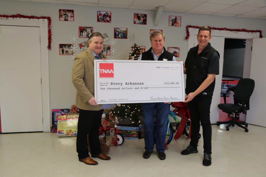 TNAA CEO gives large $10,000 check to two Every Arkansan employees