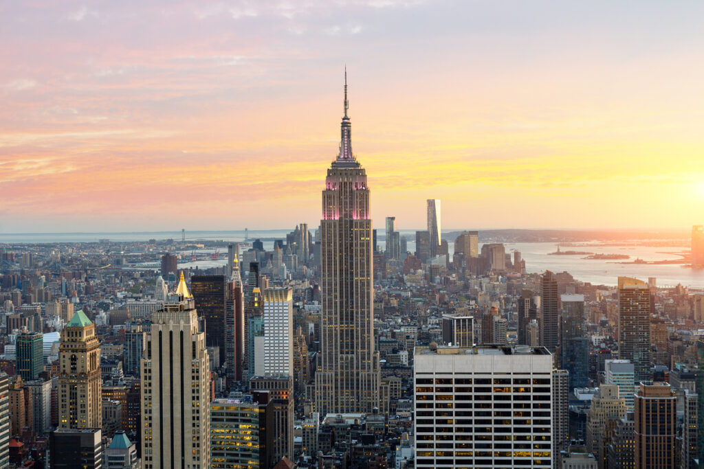 Skyline of New York with the Empire State Building