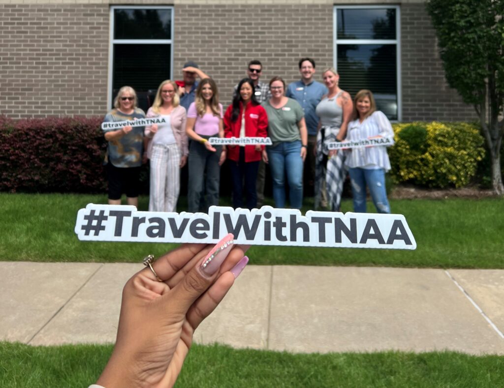 TNAA ambassadors posing outside of headquarters