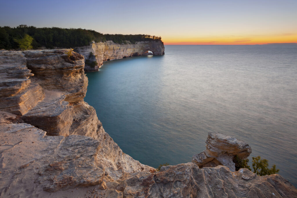 Image of Grand Portal Point in Pictured Rock National Lakeshore, Michigan, USA.